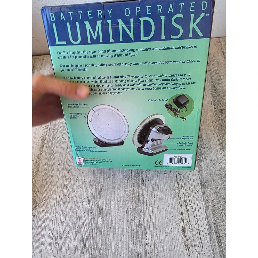 New battery operated lumindisk blue plasma ball light up can you imagine